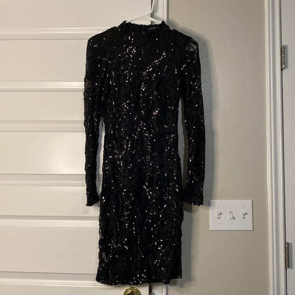 Black sequin dress